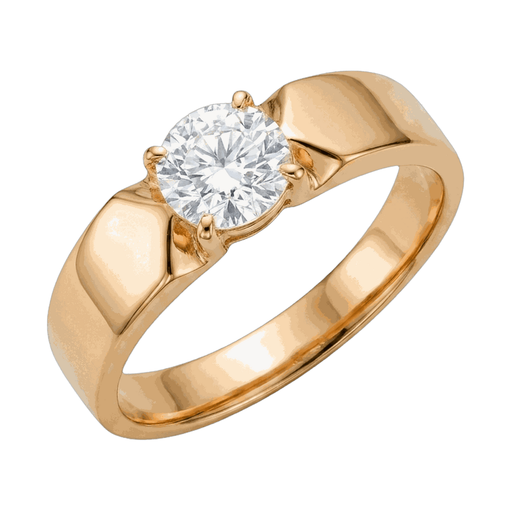Round-Cut Lab-Grown Diamond Men's Ring