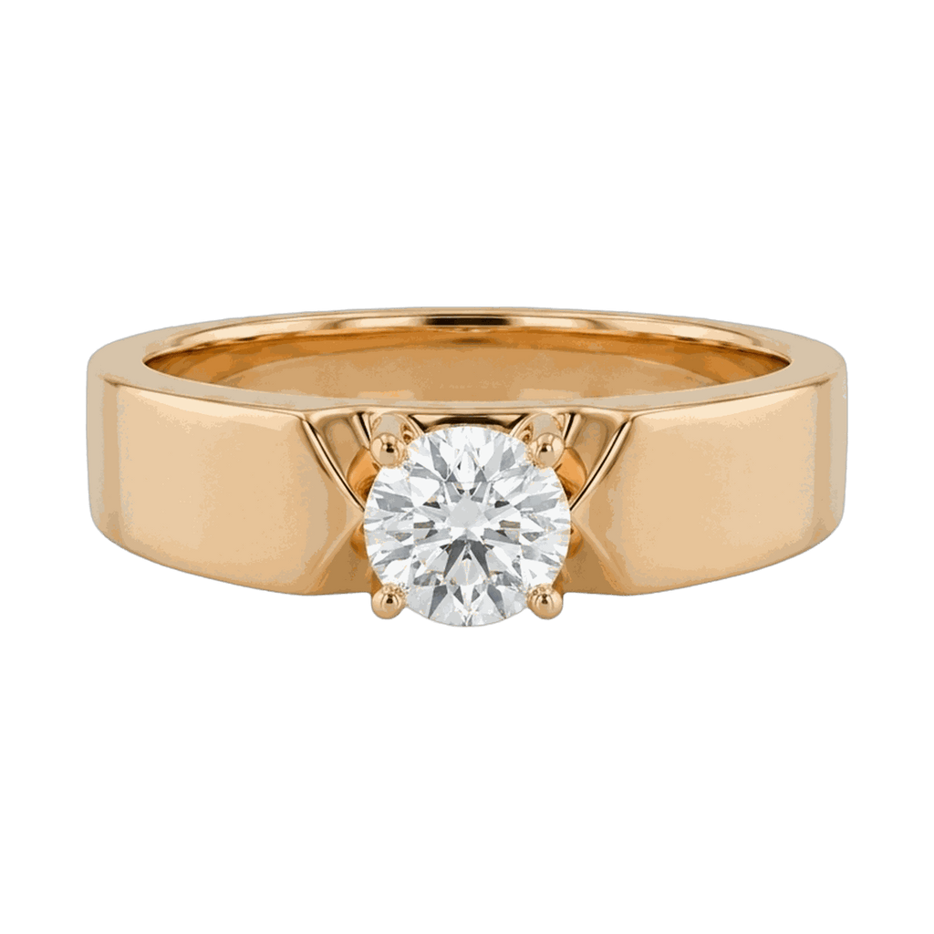 Round-Cut Lab-Grown Diamond Men's Ring