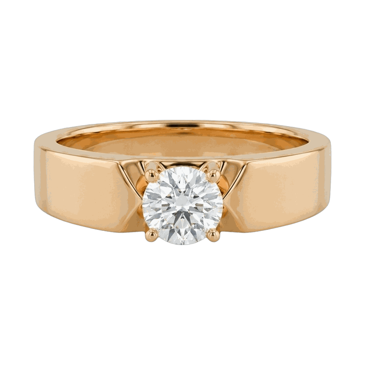 Round-Cut Lab-Grown Diamond Men's Ring