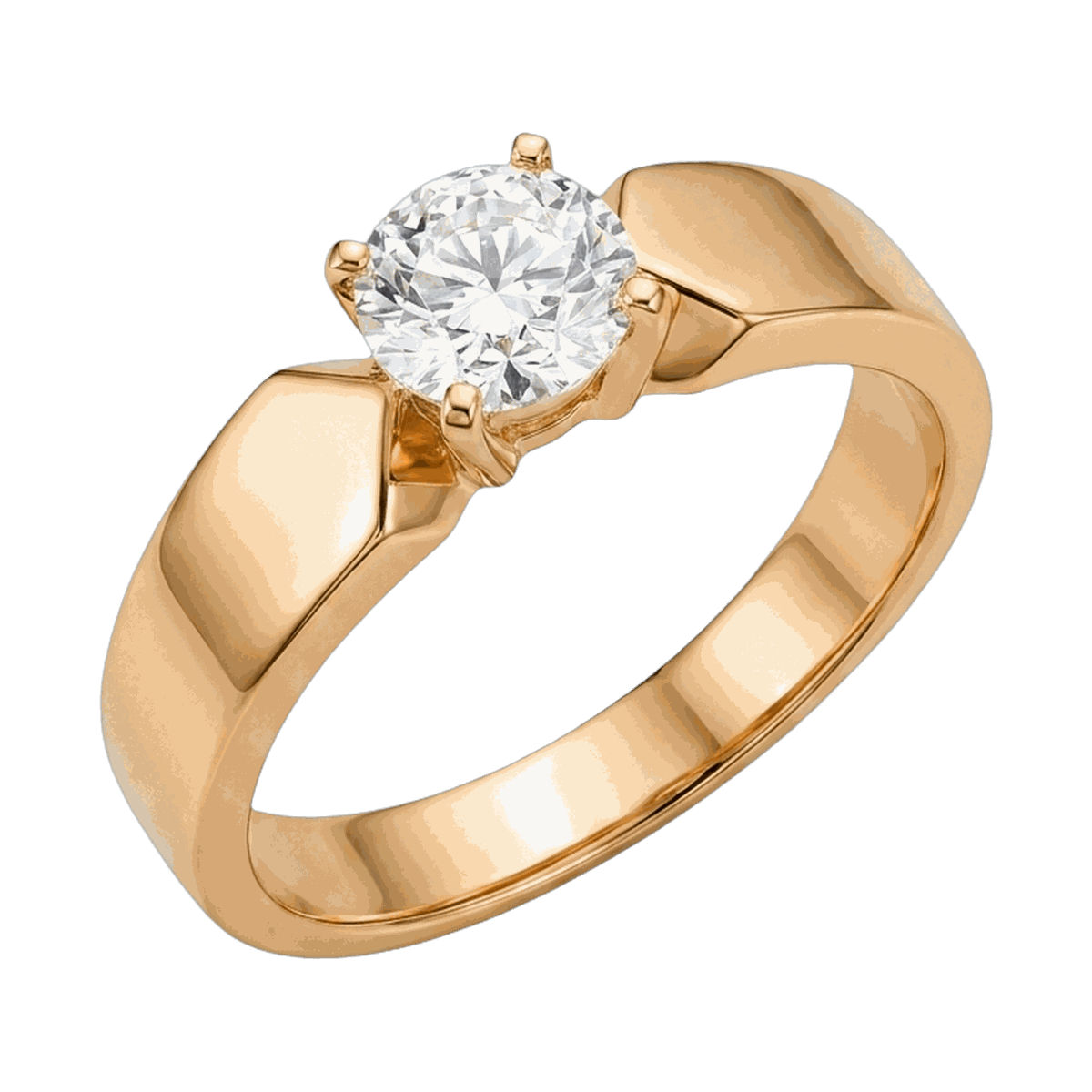 Round-Cut Lab-Grown Diamond Men's Ring