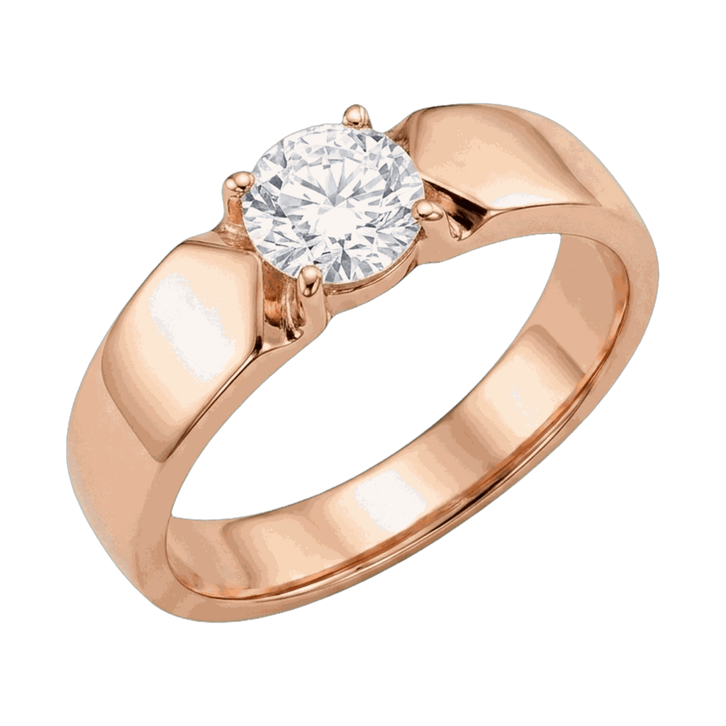 Round-Cut Lab-Grown Diamond Men's Ring