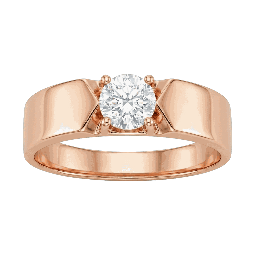 Round-Cut Lab-Grown Diamond Men's Ring