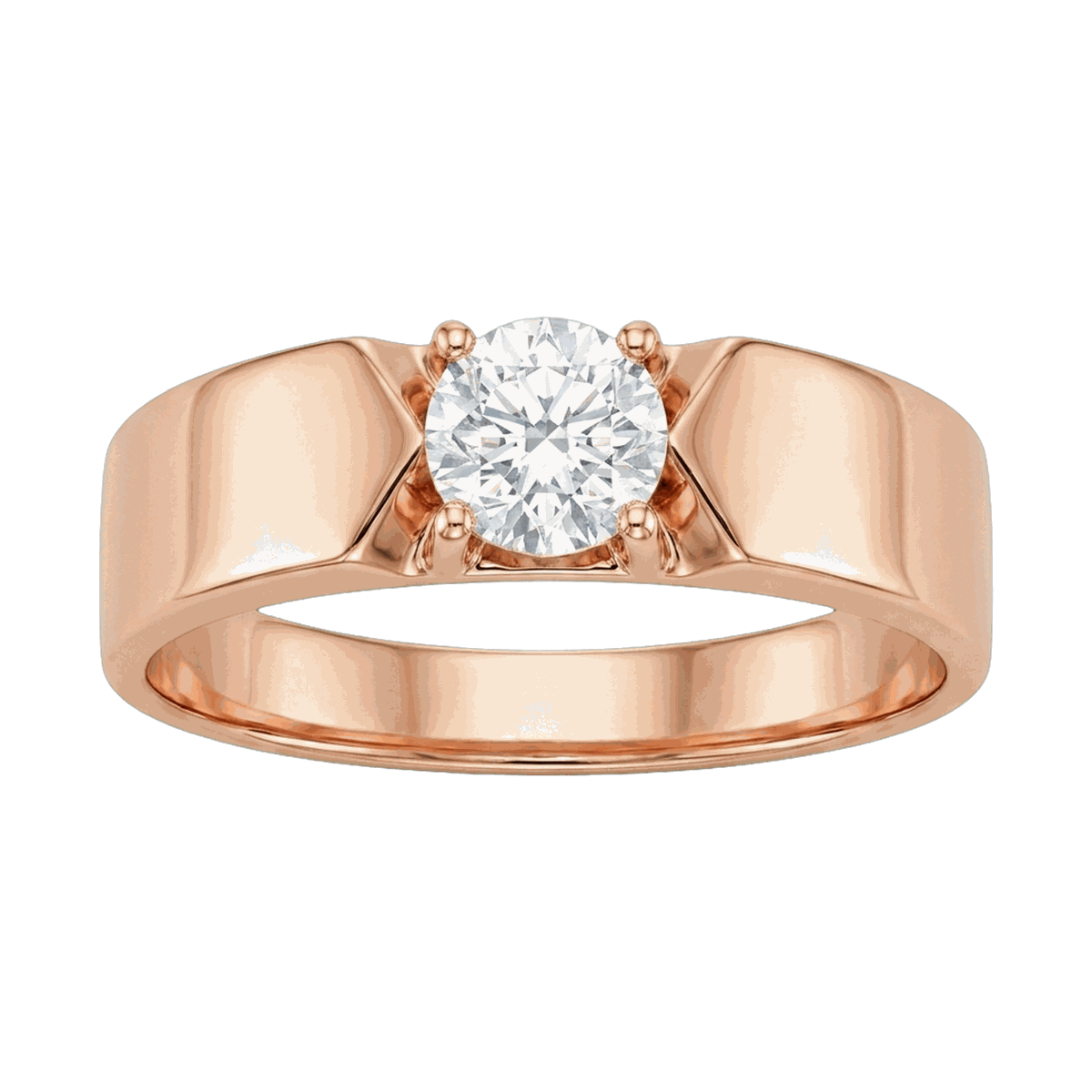 Round-Cut Lab-Grown Diamond Men's Ring