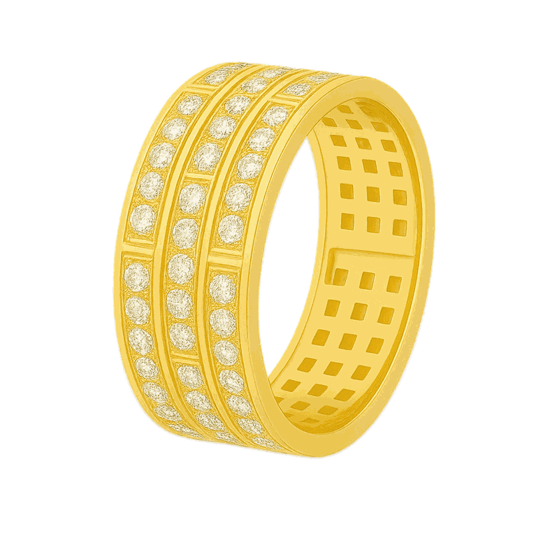Three-Row Pavé Lab-Grown Diamond Eternity Ring