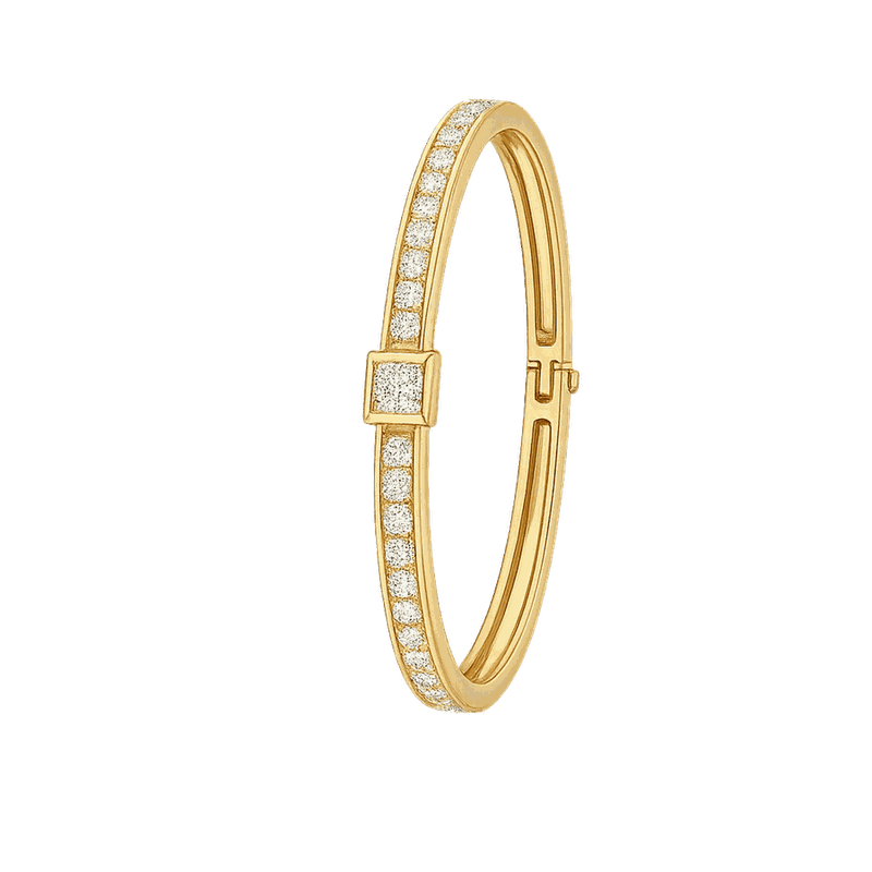 Channel Set Lab-Grown Diamond Bangle Bracelet