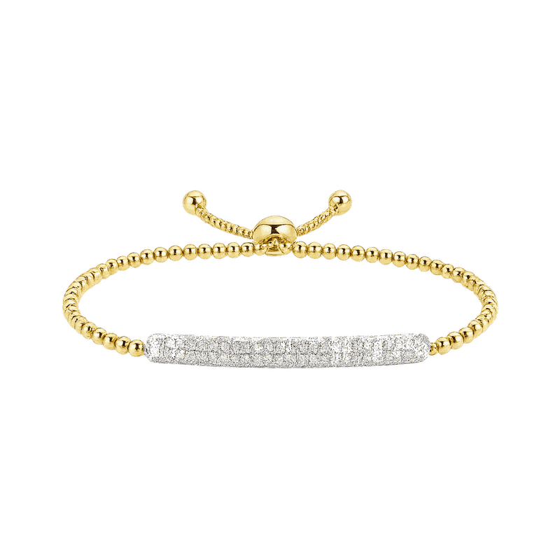 Star Chain Series Round Cultured Diamond Elastic Bead Bracelet