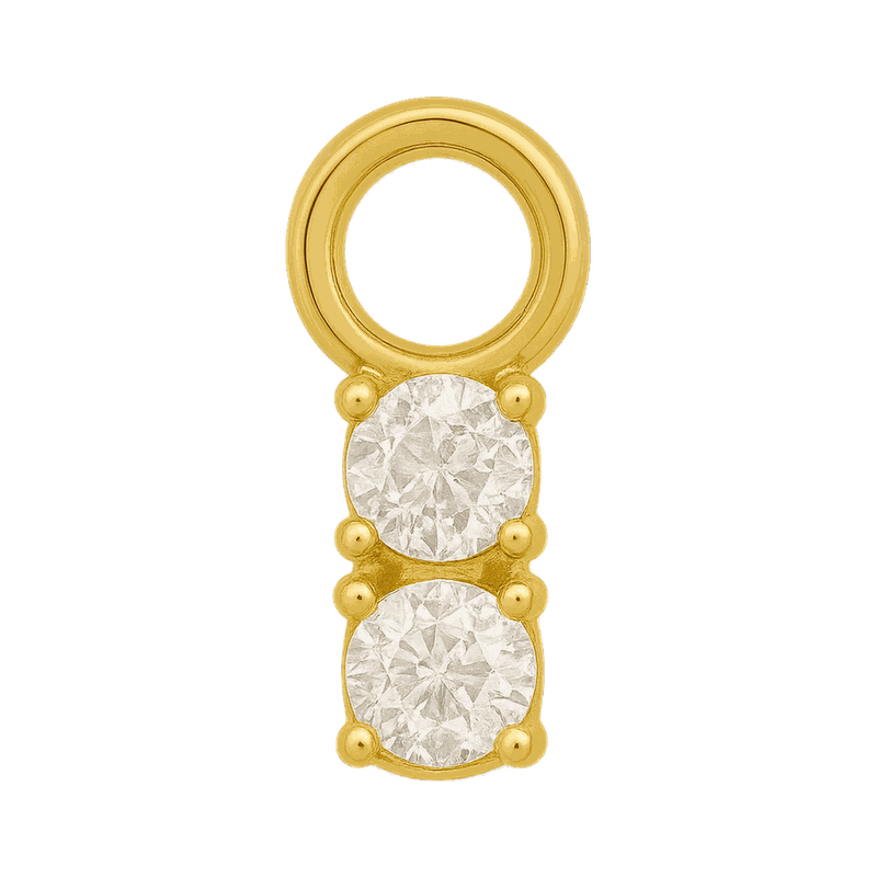 Twin Round Lab-Grown Diamond Pendant Necklace