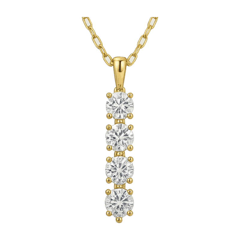 Stardust Four-Stone Linear Drop Lab-Grown Diamond Pendant