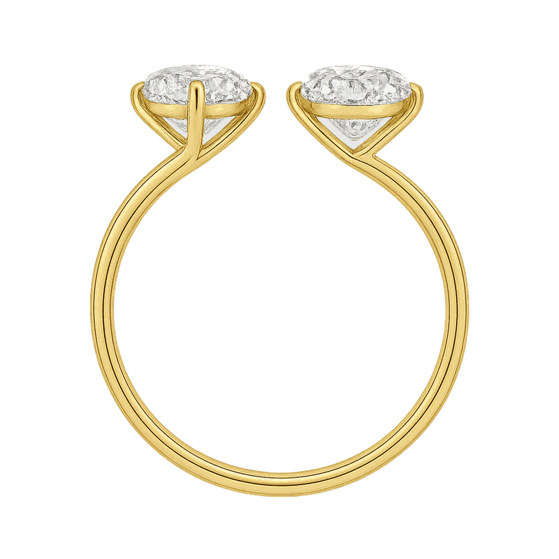 Heart & Pear Double-Stone Lab-Grown Diamond Ring