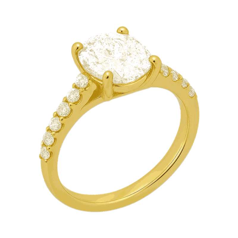 Pear Lab-Grown Diamond Pavé Ring