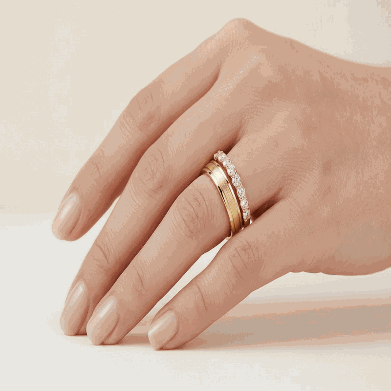 Classic Diamond Couple Ring Set