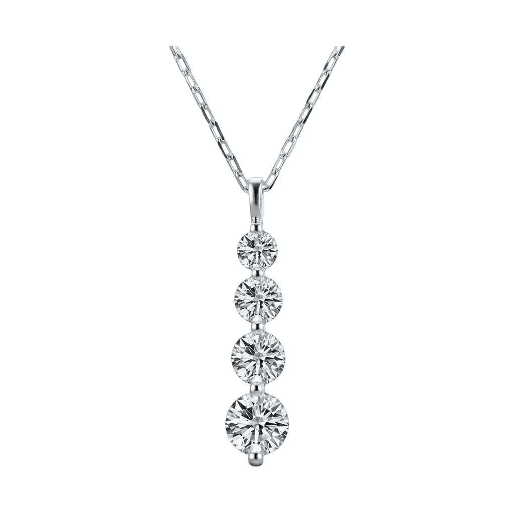 Stardust Four-Stone Linear Drop Lab-Grown Diamond Pendant