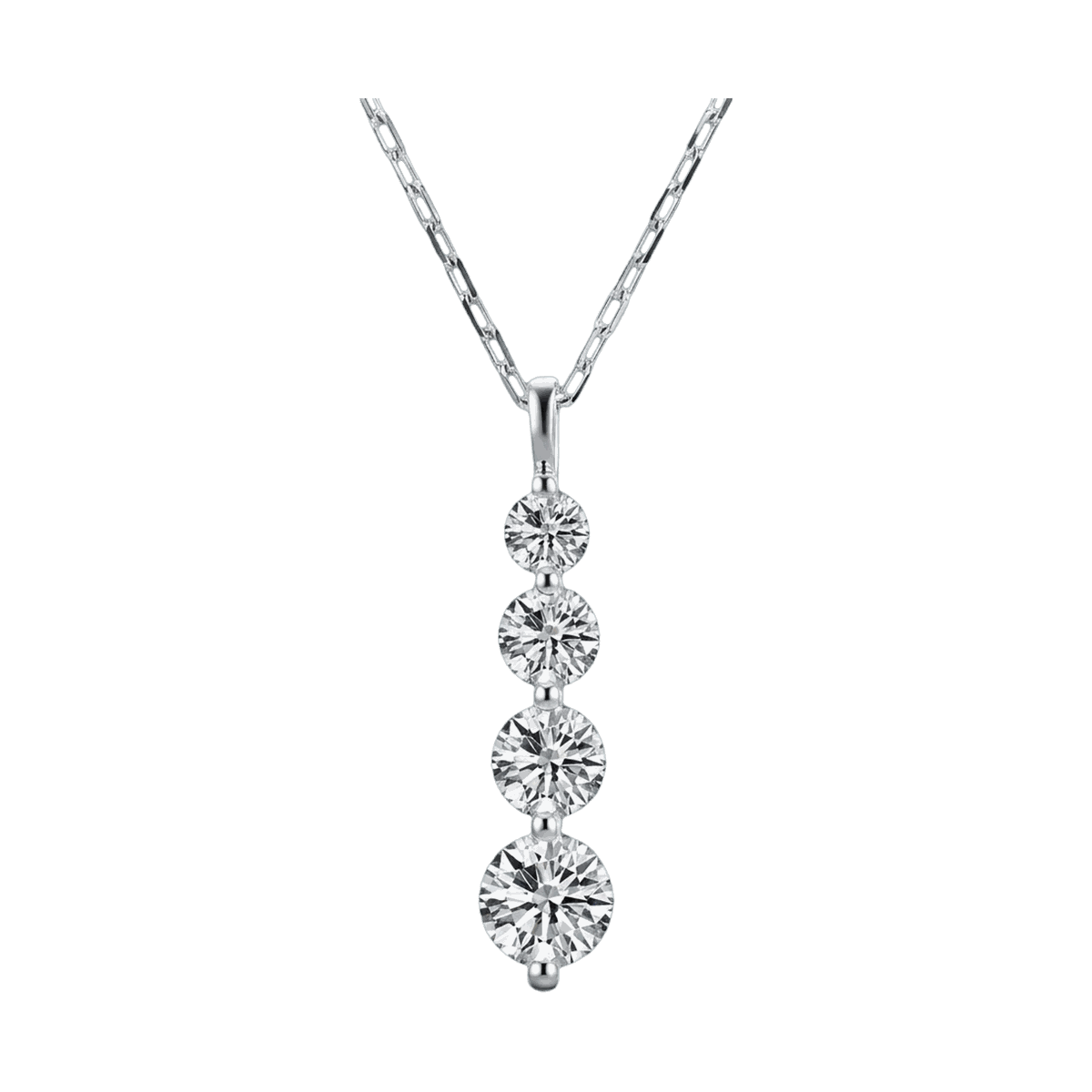 Stardust Four-Stone Linear Drop Lab-Grown Diamond Pendant