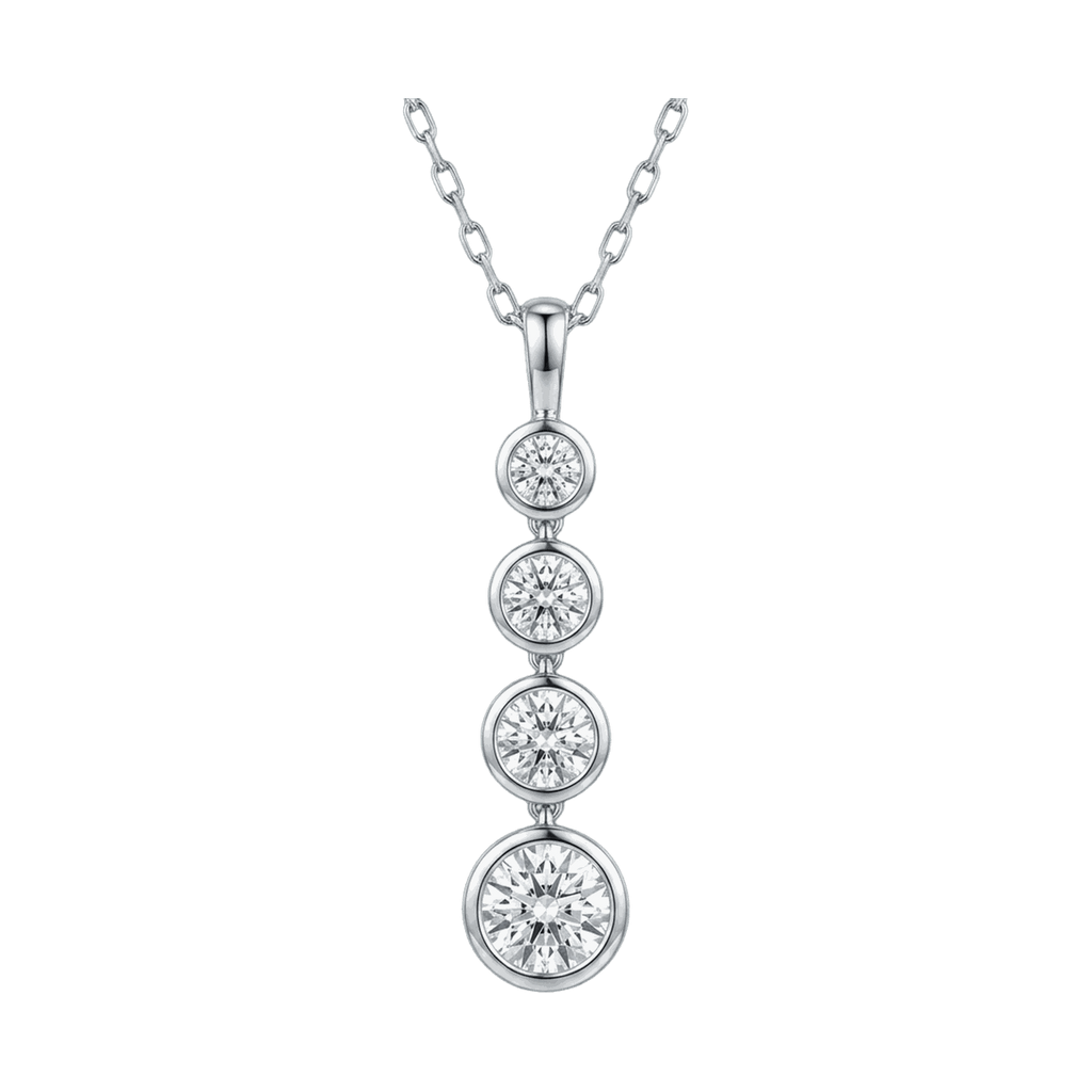 Stardust Four-Stone Linear Drop Lab-Grown Diamond Pendant