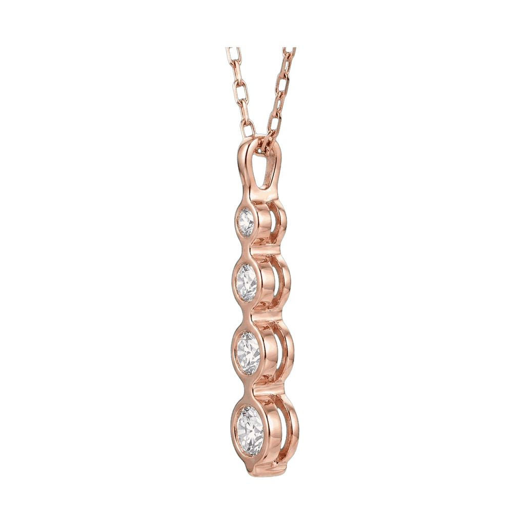 Stardust Four-Stone Linear Drop Lab-Grown Diamond Pendant