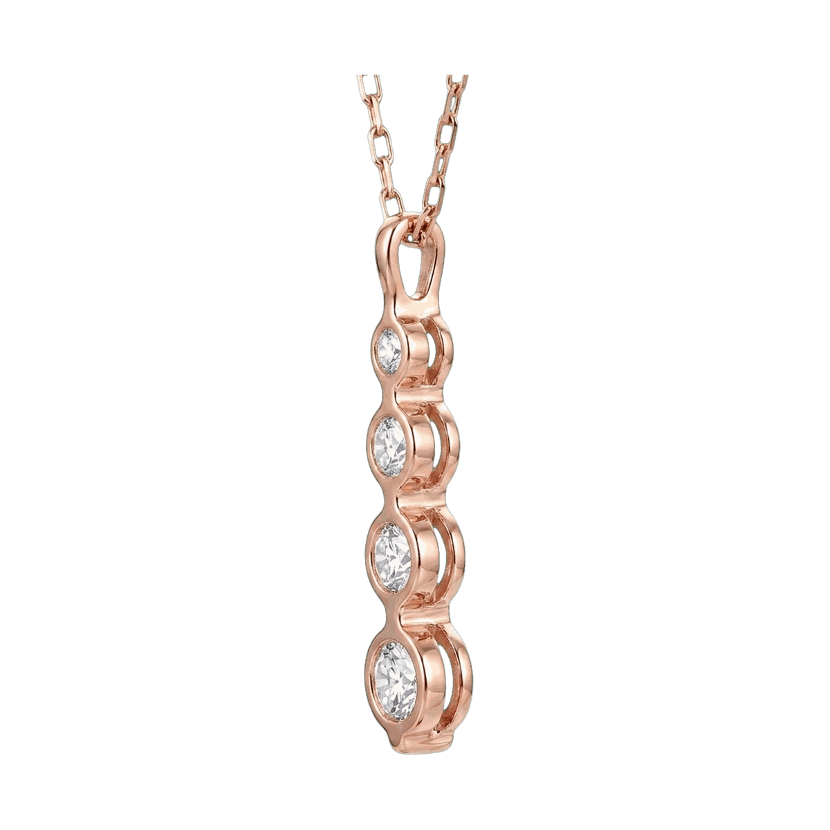Stardust Four-Stone Linear Drop Lab-Grown Diamond Pendant