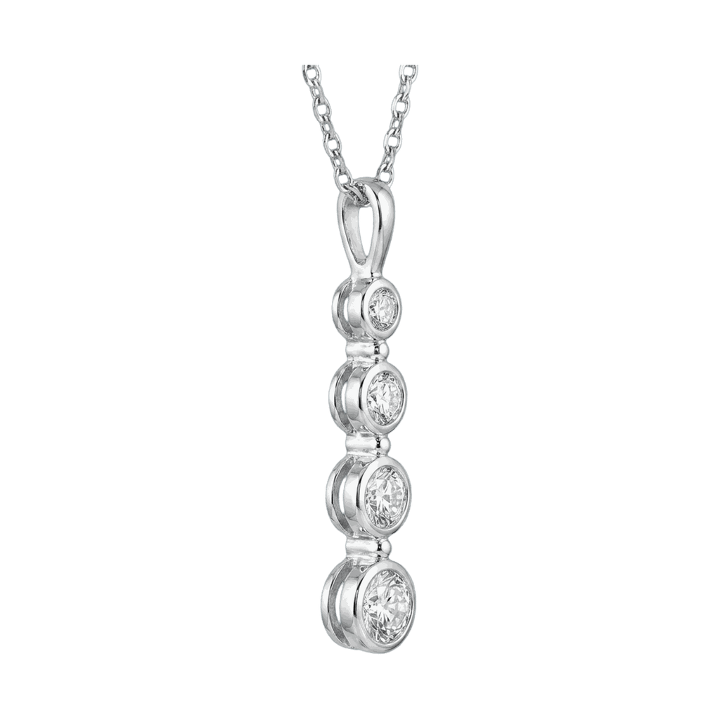 Stardust Four-Stone Linear Drop Lab-Grown Diamond Pendant