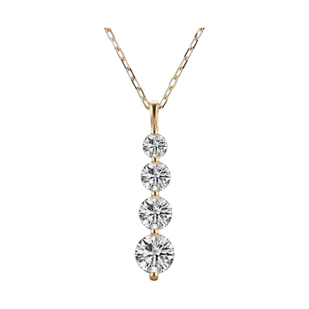 Stardust Four-Stone Linear Drop Lab-Grown Diamond Pendant