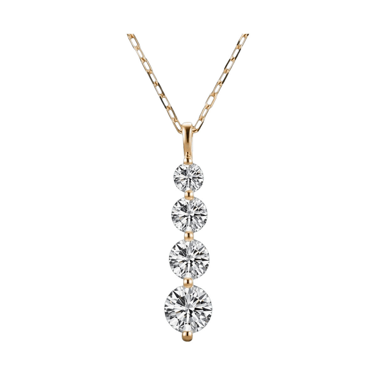 Stardust Four-Stone Linear Drop Lab-Grown Diamond Pendant