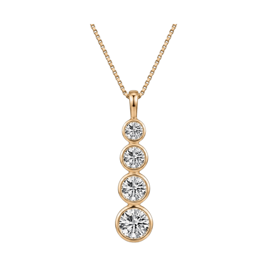 Stardust Four-Stone Linear Drop Lab-Grown Diamond Pendant