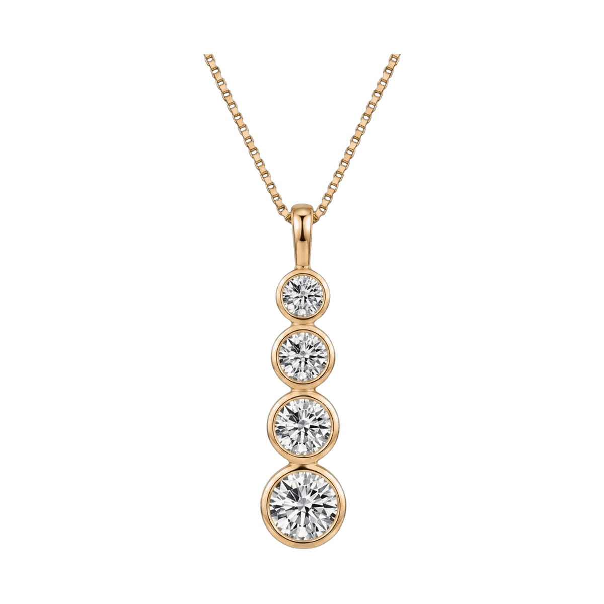 Stardust Four-Stone Linear Drop Lab-Grown Diamond Pendant