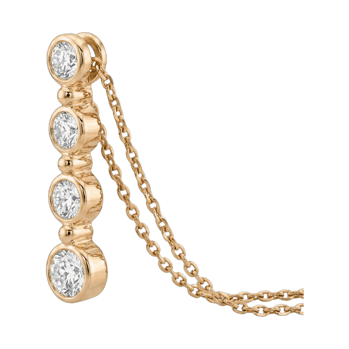 Stardust Four-Stone Linear Drop Lab-Grown Diamond Pendant
