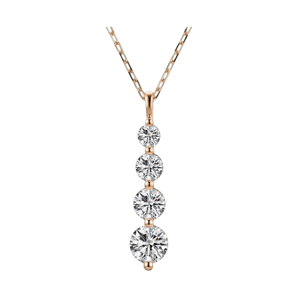 Stardust Four-Stone Linear Drop Lab-Grown Diamond Pendant