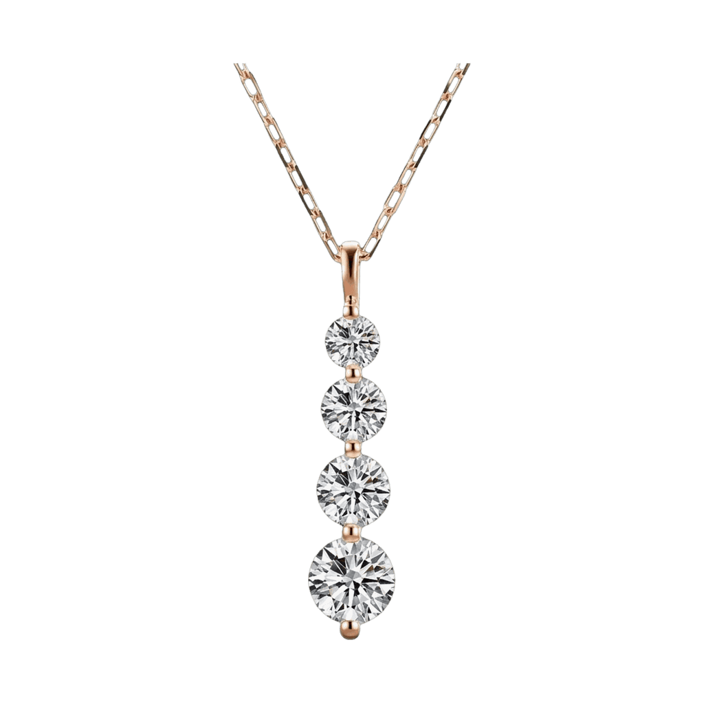 Stardust Four-Stone Linear Drop Lab-Grown Diamond Pendant