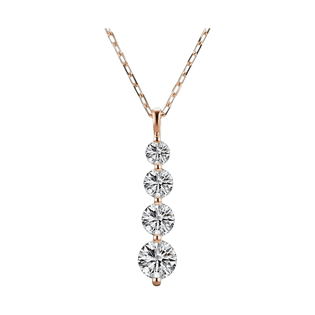 Stardust Four-Stone Linear Drop Lab-Grown Diamond Pendant