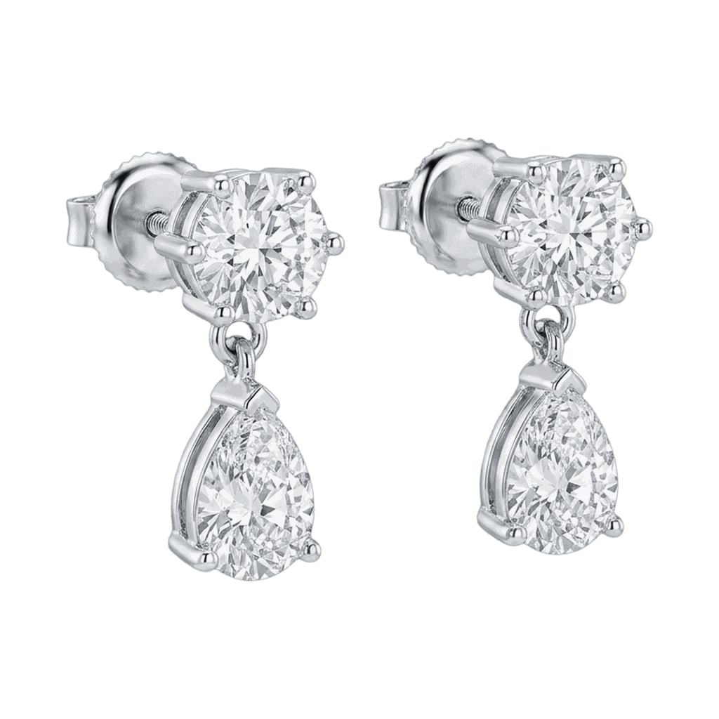 Toi et Moi Lab-Grown Diamond Drop Earrings