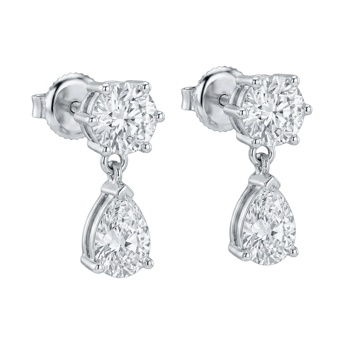 Toi et Moi Lab-Grown Diamond Drop Earrings