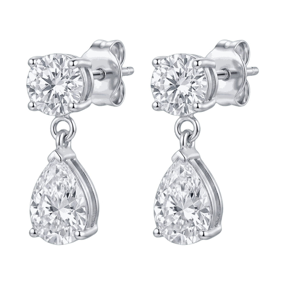 Toi et Moi Lab-Grown Diamond Drop Earrings