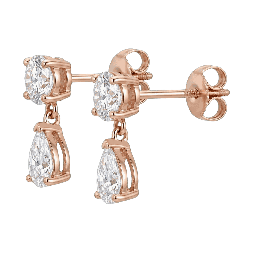 Toi et Moi Lab-Grown Diamond Drop Earrings