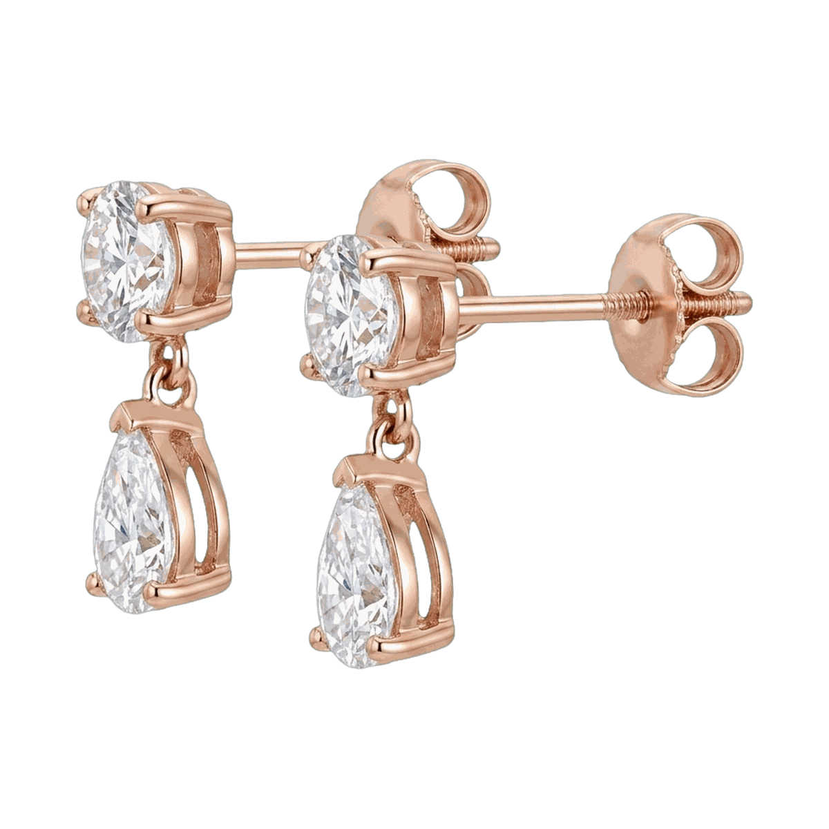Toi et Moi Lab-Grown Diamond Drop Earrings