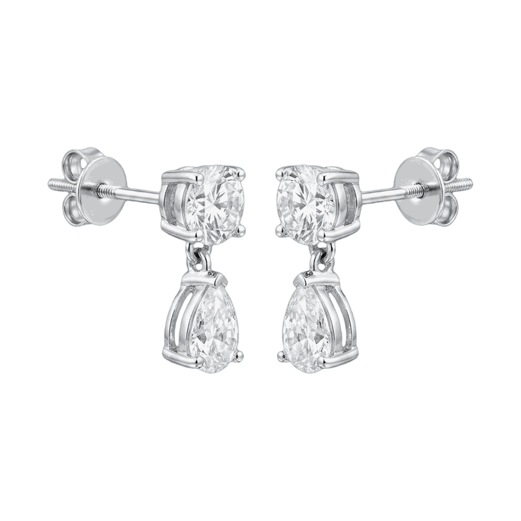 Toi et Moi Lab-Grown Diamond Drop Earrings