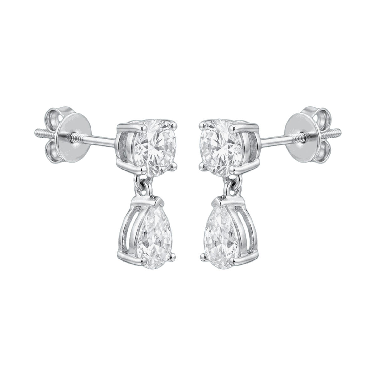 Toi et Moi Lab-Grown Diamond Drop Earrings