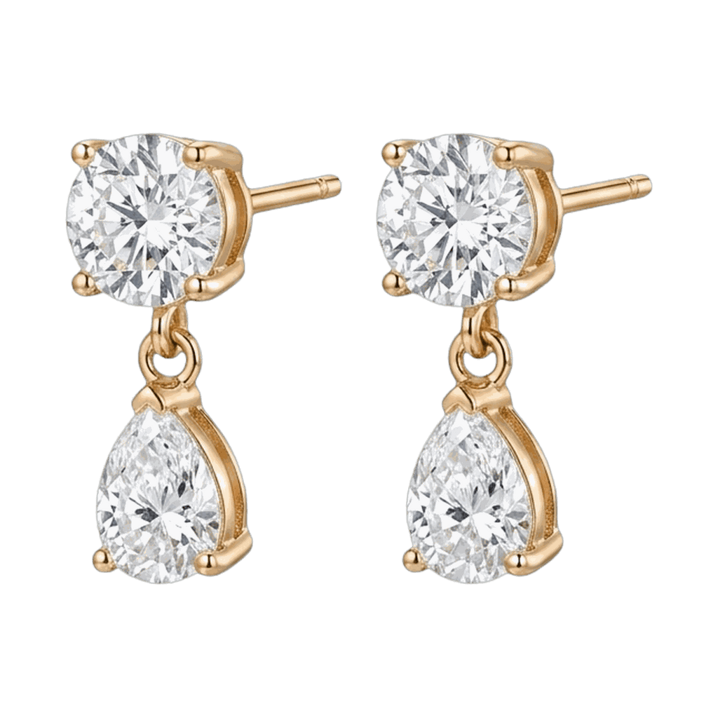 Toi et Moi Lab-Grown Diamond Drop Earrings
