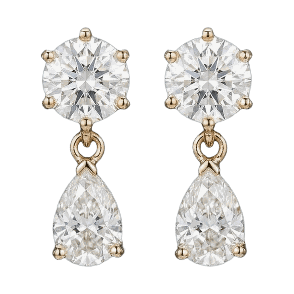 Toi et Moi Lab-Grown Diamond Drop Earrings