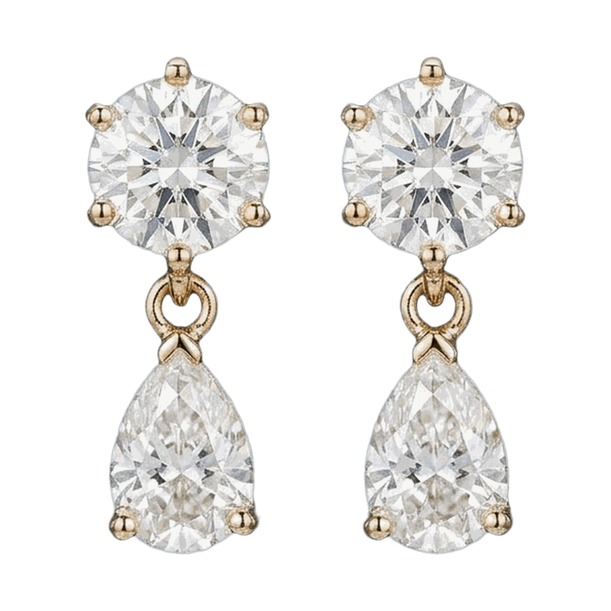 Toi et Moi Lab-Grown Diamond Drop Earrings