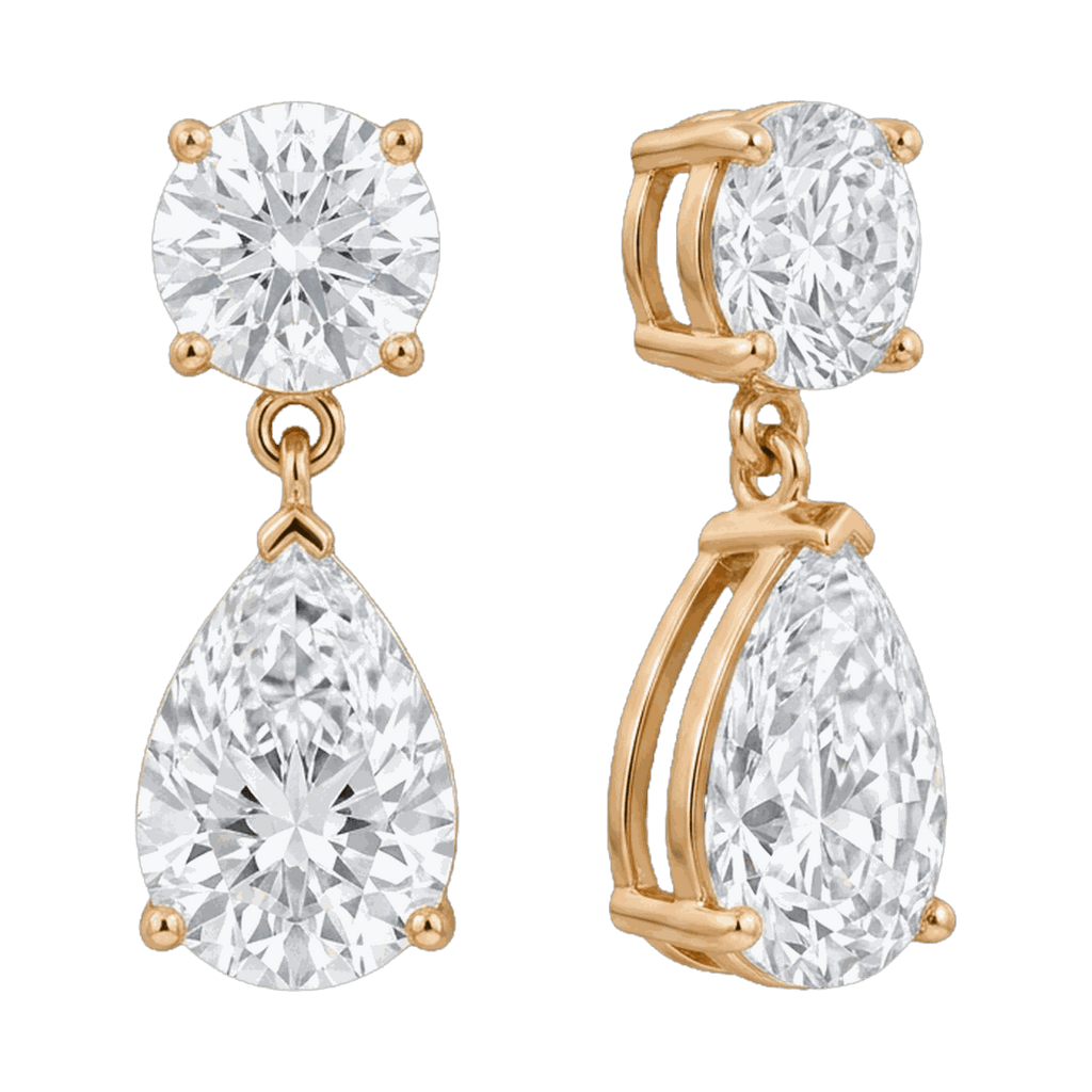 Toi et Moi Lab-Grown Diamond Drop Earrings