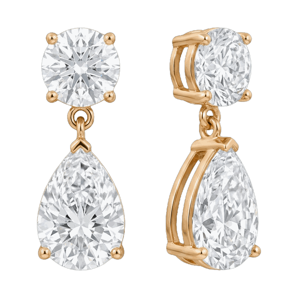 Toi et Moi Lab-Grown Diamond Drop Earrings
