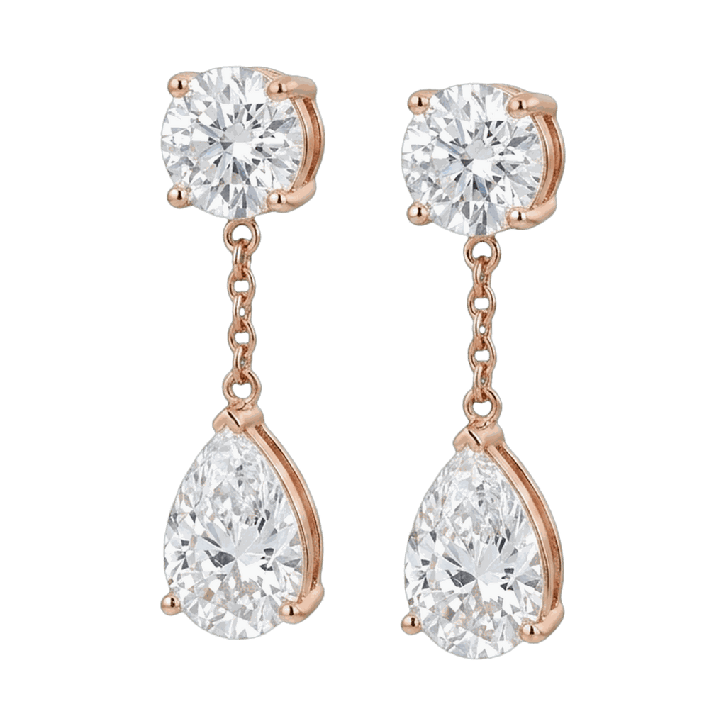 Toi et Moi Lab-Grown Diamond Drop Earrings