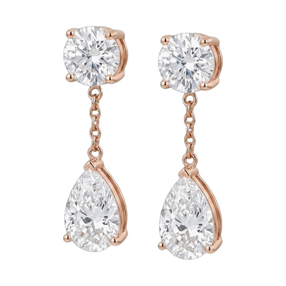 Toi et Moi Lab-Grown Diamond Drop Earrings