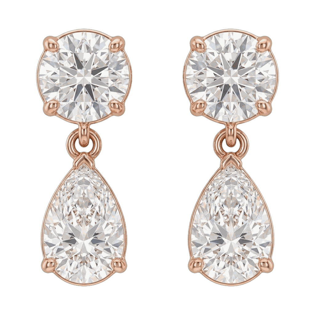 Toi et Moi Lab-Grown Diamond Drop Earrings