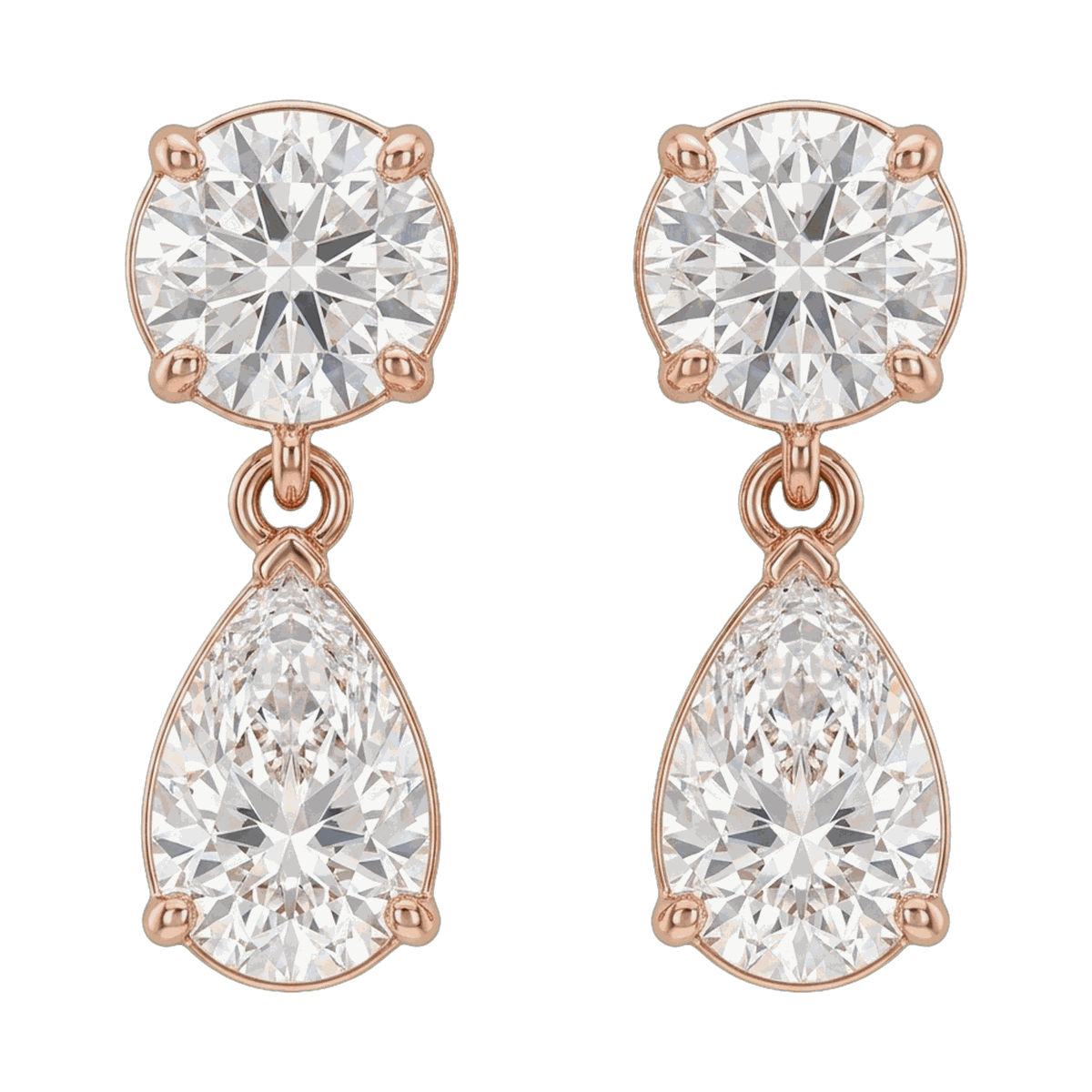 Toi et Moi Lab-Grown Diamond Drop Earrings