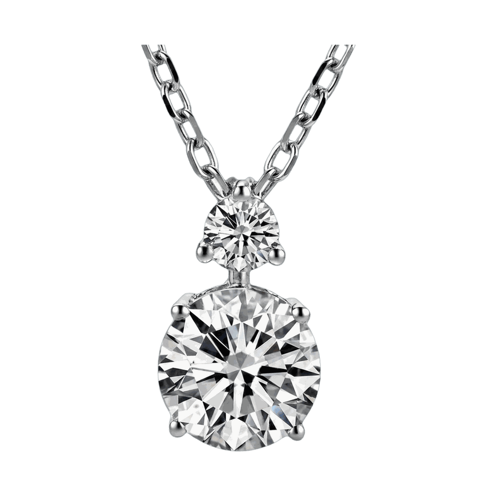 Twin Round Lab-Grown Diamond Pendant Necklace