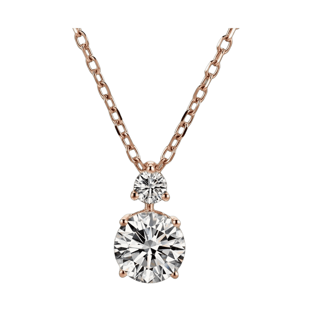 Twin Round Lab-Grown Diamond Pendant Necklace