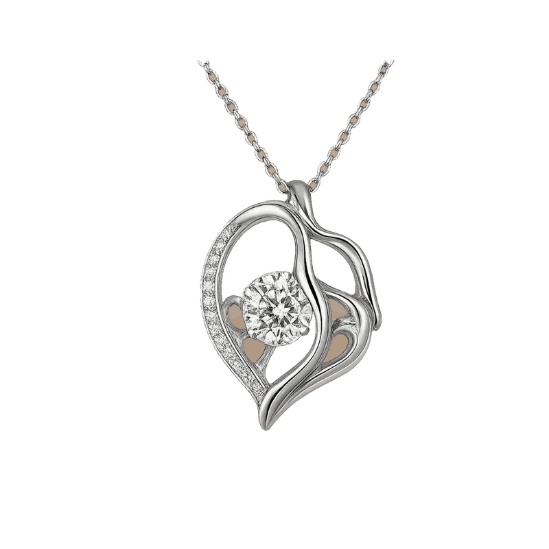 Open Heart Lab-Grown Diamond Pendant Necklace