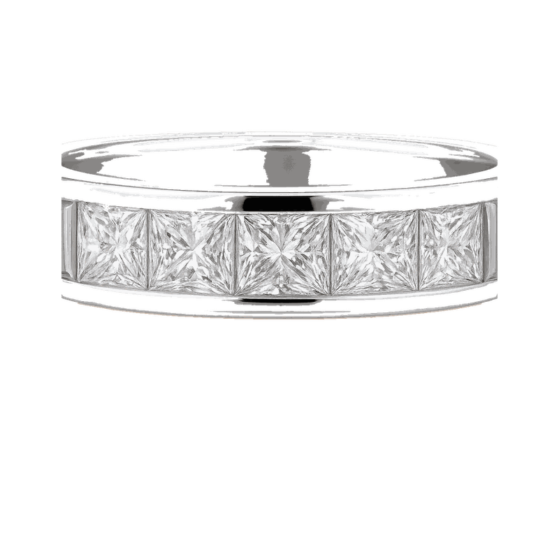 Princess-Cut Pavé Lab-Grown Diamond Eternity Ring