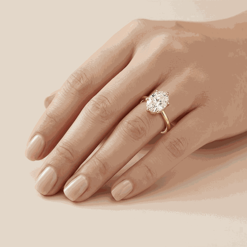 Oval Lab-Grown Diamond Solitaire Ring